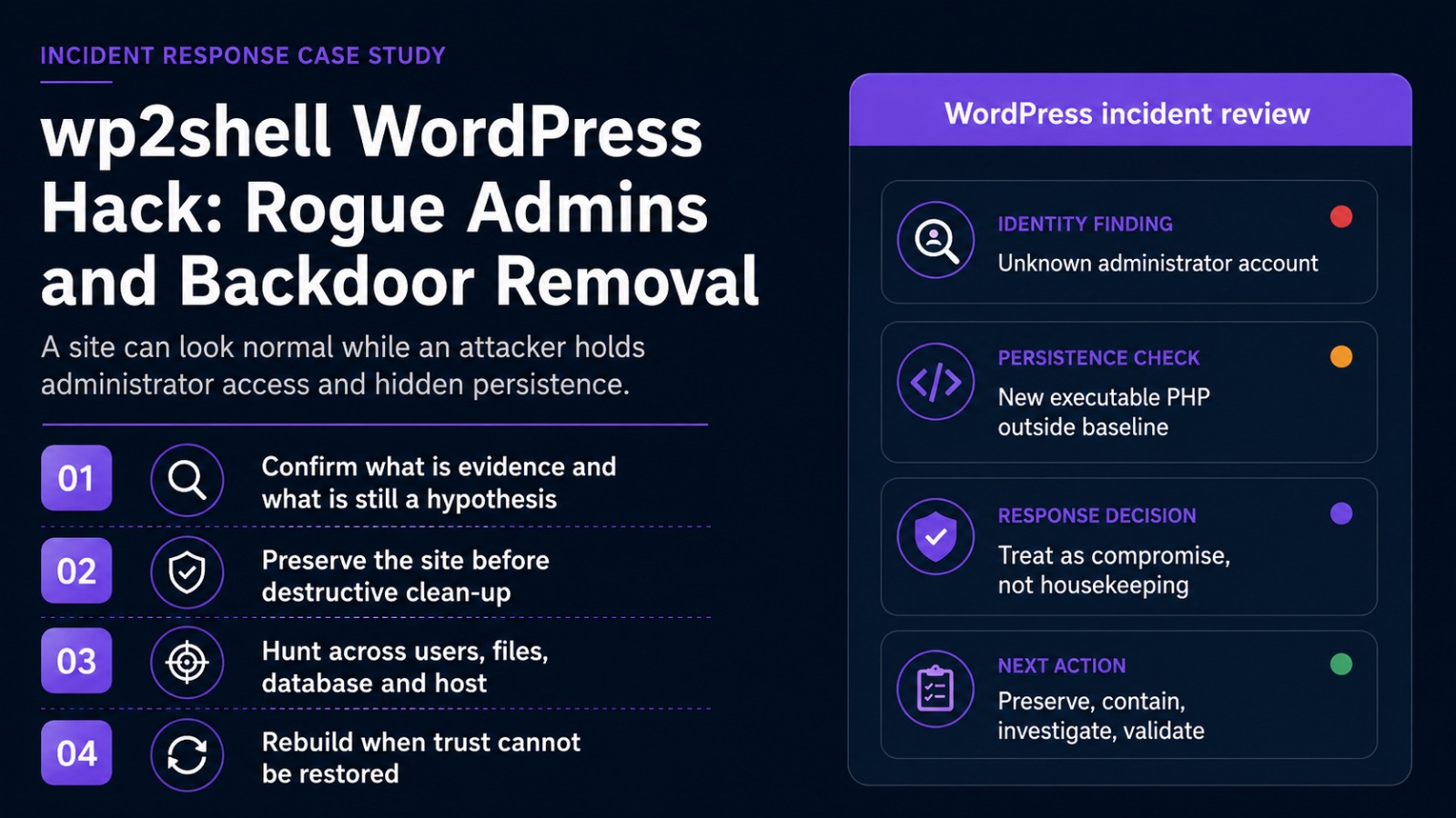 wp2shell WordPress hack, rogue WordPress admin account